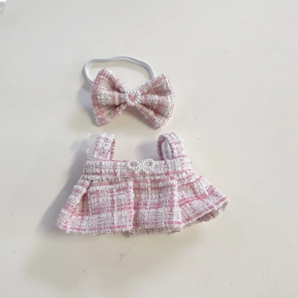 17cm Mini Plush Doll'S Clothes Outfit Accessories For Korea Kpop Exo Labubu Idol suit Clothing Gift，Only clothes and no dolls