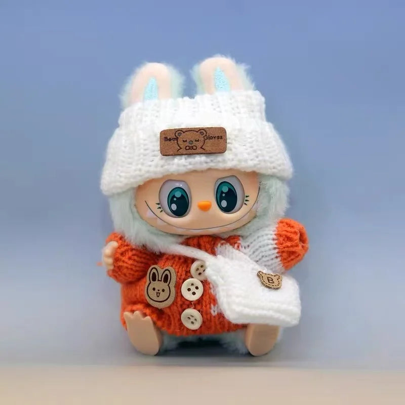 17cm Cute Mini Plush Doll'S Clothes Outfit Accessories For Korea Kpop Exo Labubu Idol Dolls Sweater Clothing DIY Kids Girl Gift