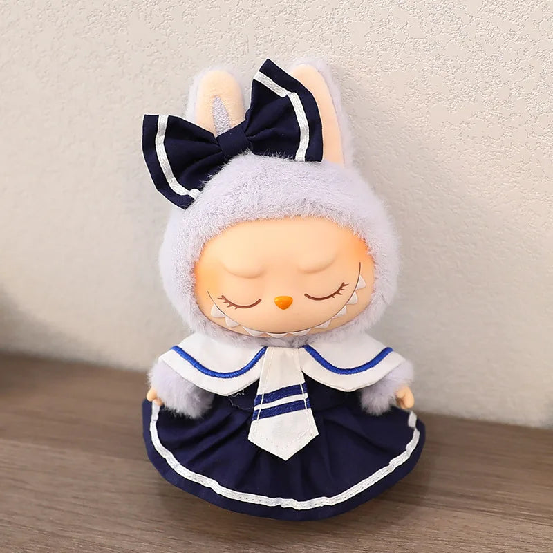 17cm Cute Mini Plush Doll'S Clothes Outfit Accessories For Korea Kpop Exo Labubu Idol Dolls Skirt Hat Clothing DIY Kids Gift