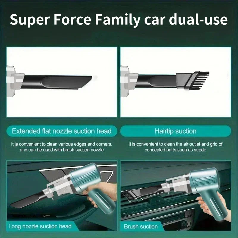 Car vacuum cleaner wireless multifunctional handheld portable car vacuum cleaner high-power mini suction and blowing integrated