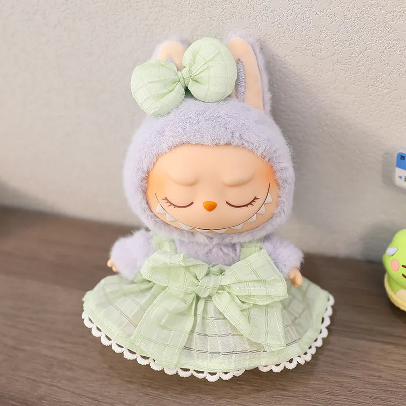 17cm Cute Mini Plush Doll'S Clothes Outfit Accessories For Korea Kpop Exo Labubu Idol Dolls Skirt Hat Clothing DIY Kids Gift