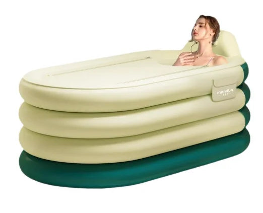 Bathing Bucket for Adults, Inflatable Bathtub, Thickened and Foldable Full Body Sitting Bathtub Sweat Steaming Medicine Bath