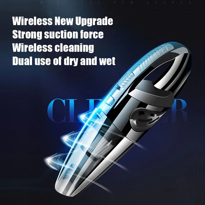 Wireless Car Vacuum Cleaner High Power Quick Charge Portable Handheld Small Vacuum Cleaner Dry Wet Cleaning Vehicle Accessories