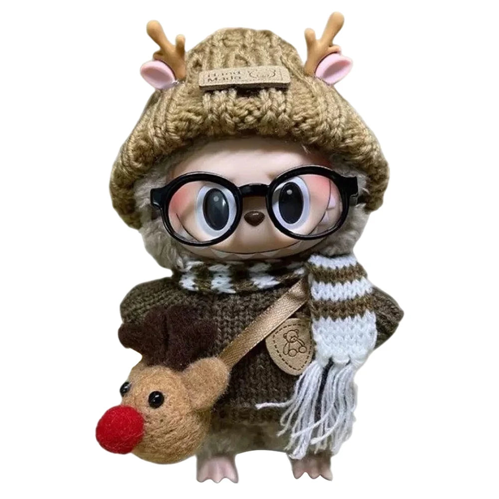 17cm Mini Plush Doll'S Clothes Outfit Accessories For Doll's V1 V2 Sweater Headband Set Clothing Gift,DIY Mini Clothes Dress