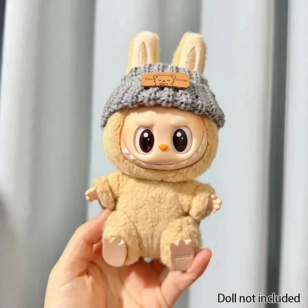 17cm Cute Mini Plush Doll'S Clothes Outfit Accessories For Korea Kpop Exo Labubu Idol Dolls Sweater Clothing DIY Kids Girl Gift