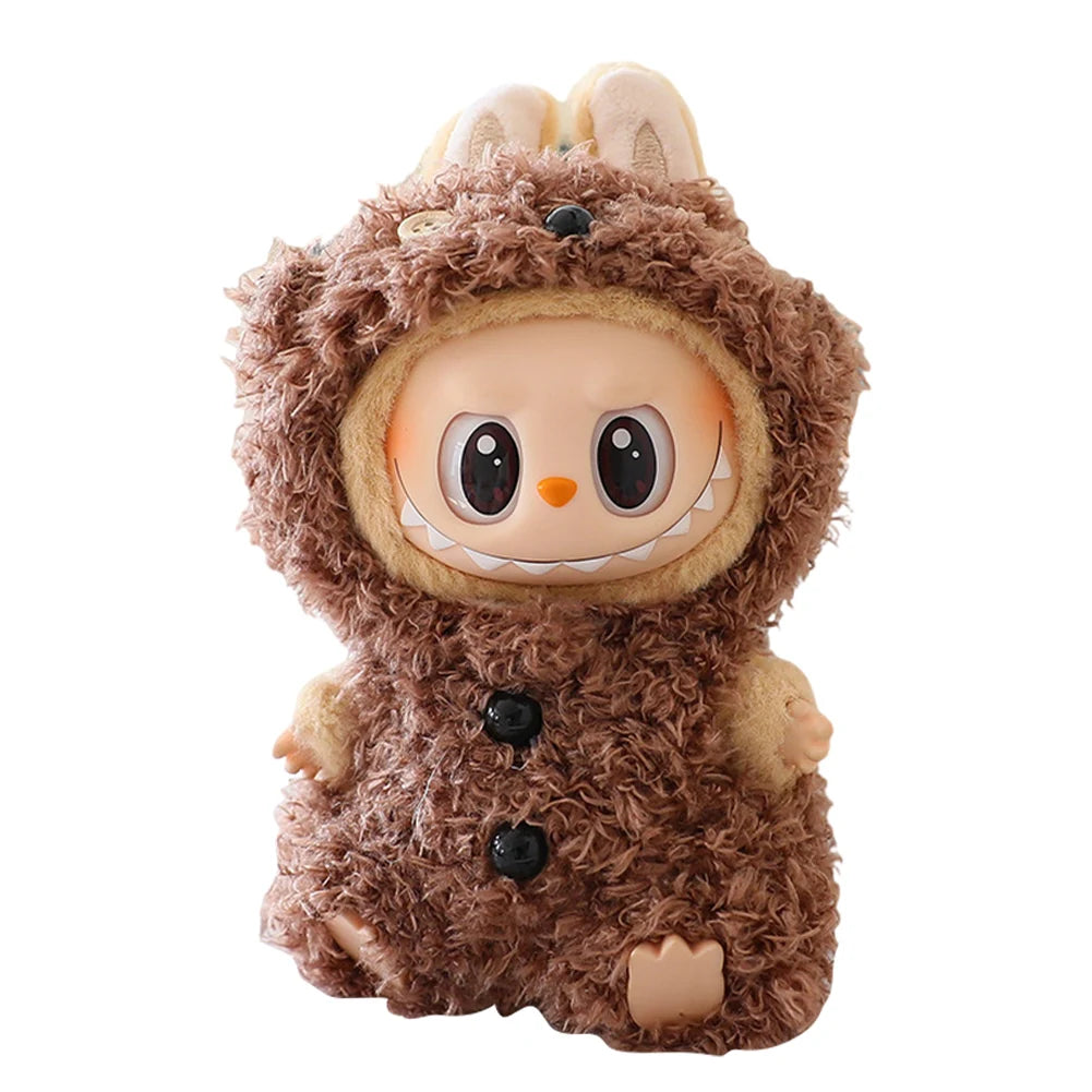 17cm Mini Plush Doll'S Clothes Outfit Accessories For Korea Kpop Exo Labubu I II Idol Dolls sit party overalls Clothing Gift
