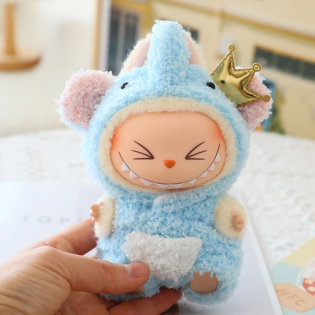 17cm Mini Plush Doll'S Clothes Outfit Accessories For Korea Kpop Exo Labubu I II Idol Dolls sit party overalls Clothing Gift