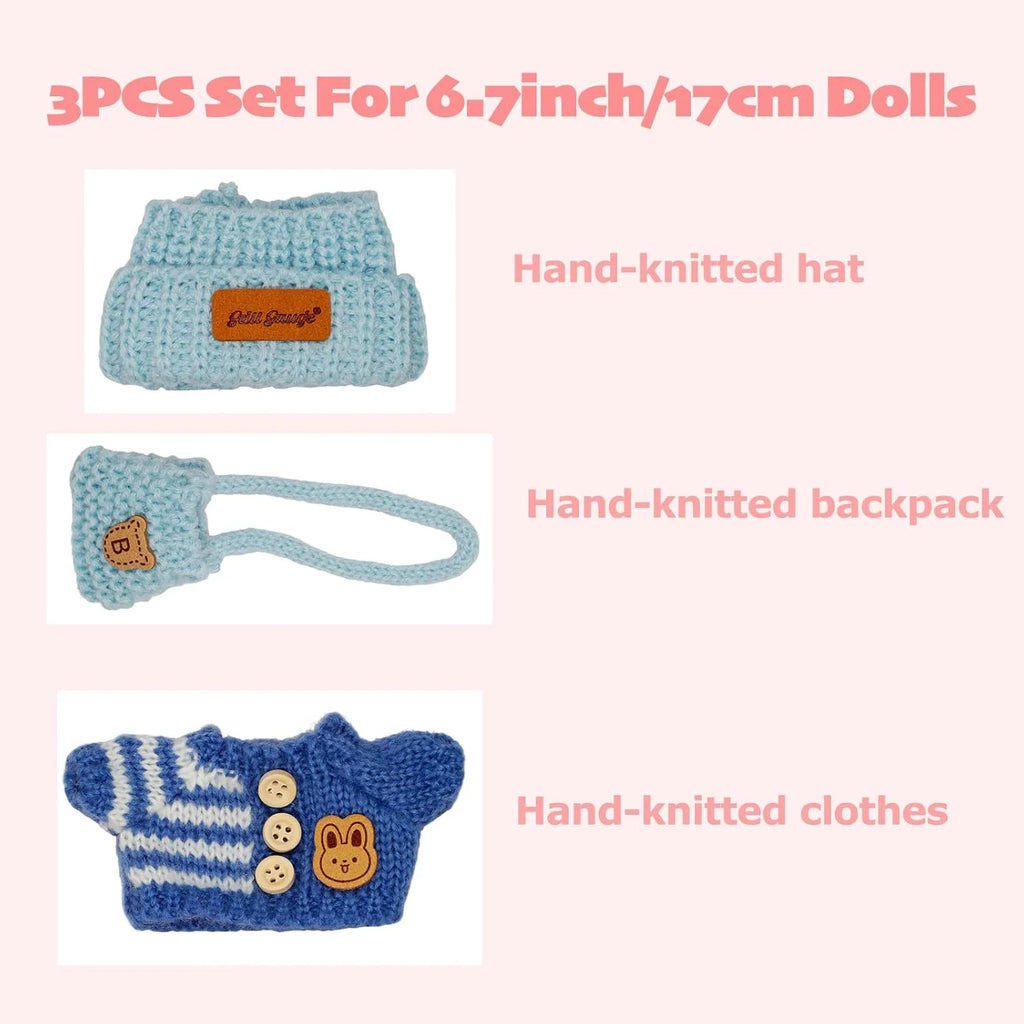 17cm Cute Mini Plush Doll'S Clothes Outfit Accessories For Korea Kpop Exo Labubu Idol Dolls Sweater Clothing DIY Kids Girl Gift