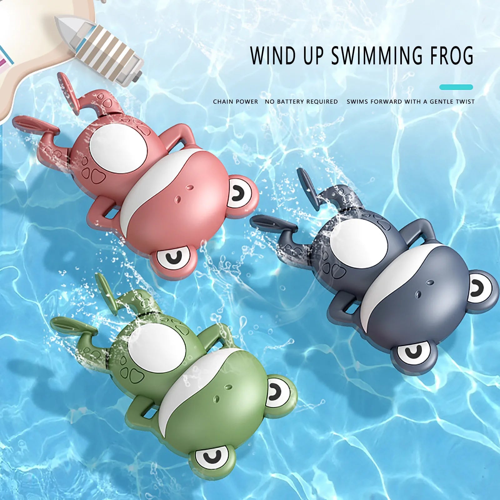 Bath Toys for Children New Baby Bath Swimming Bath Toy Cute Frogs Clockwork Baby Bath Toy Brinquedos Infantil игрушки для детей