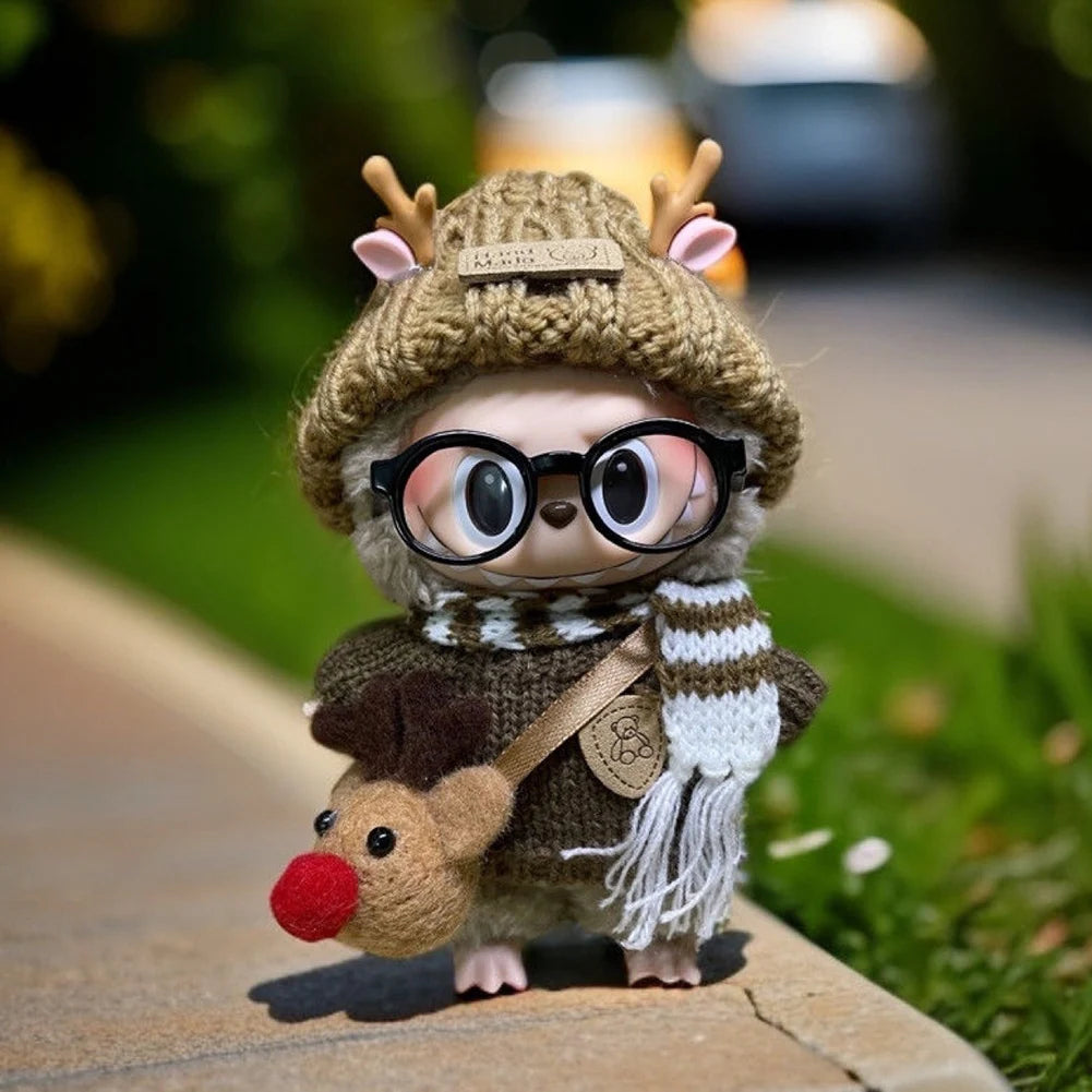 17cm Mini Plush Doll'S Clothes Outfit Accessories For Korea Kpop Exo Labubu I II Idol Dolls sit party overalls Clothing Gift