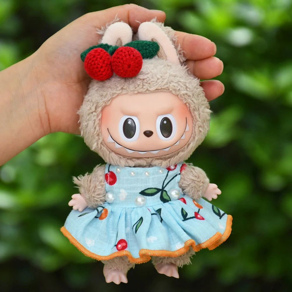 17cm Mini Plush Doll'S Clothes Outfit Accessories For Doll's V1 V2 Sweater Headband Set Clothing Gift,DIY Mini Clothes Dress