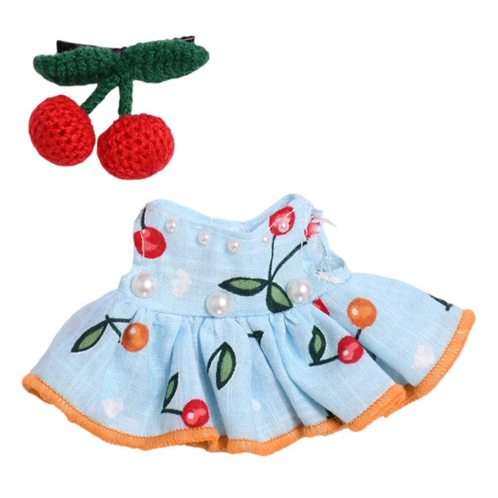 17cm Mini Plush Doll'S Clothes Outfit Accessories For Doll's V1 V2 Sweater Headband Set Clothing Gift,DIY Mini Clothes Dress