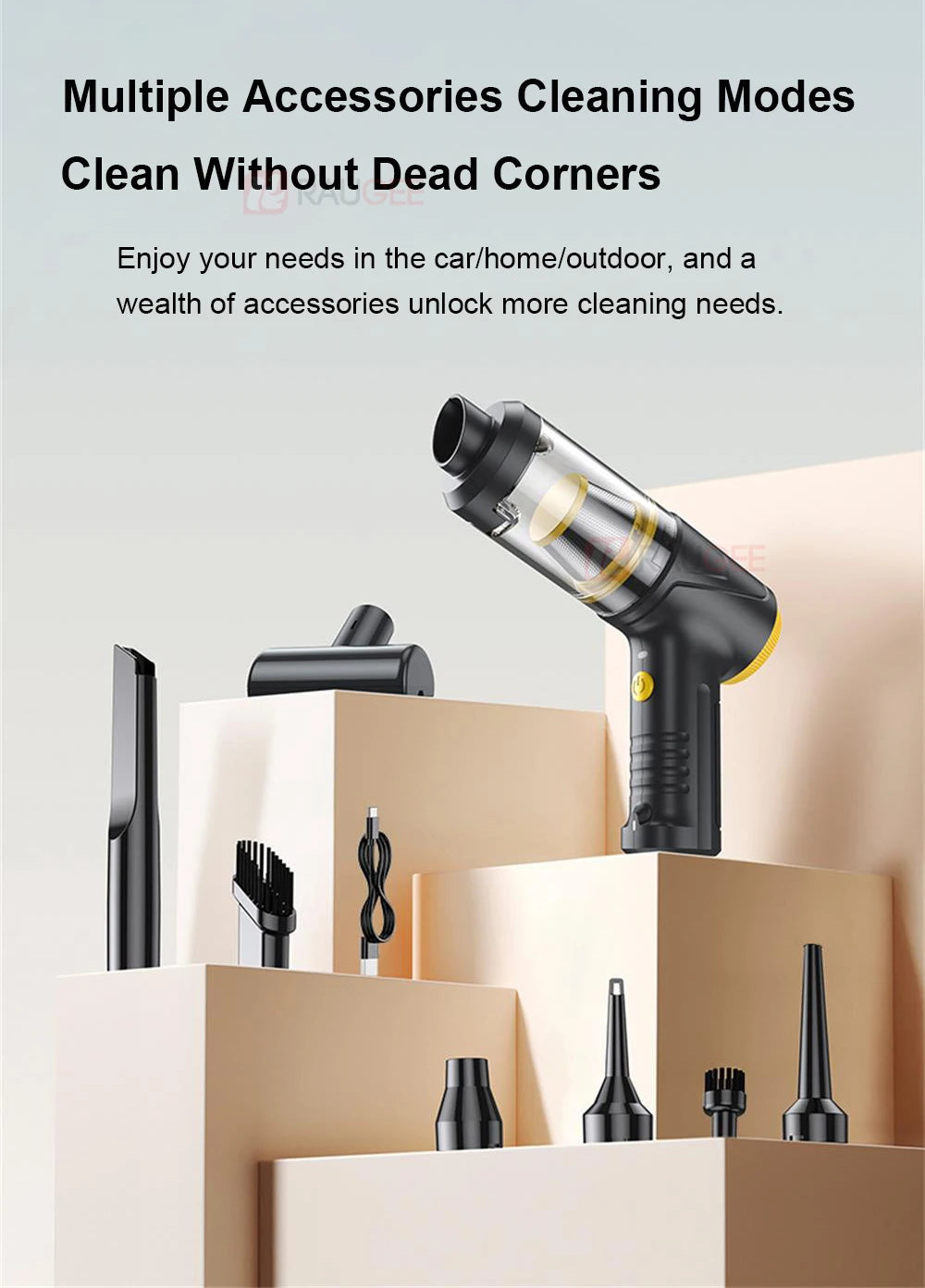 Car Vacuum Cleaner Portable Wireless Vacuum Cleaner 12000PA High Power Mini Handheld Vacuum Cleaner Powerful Blower for Car Home