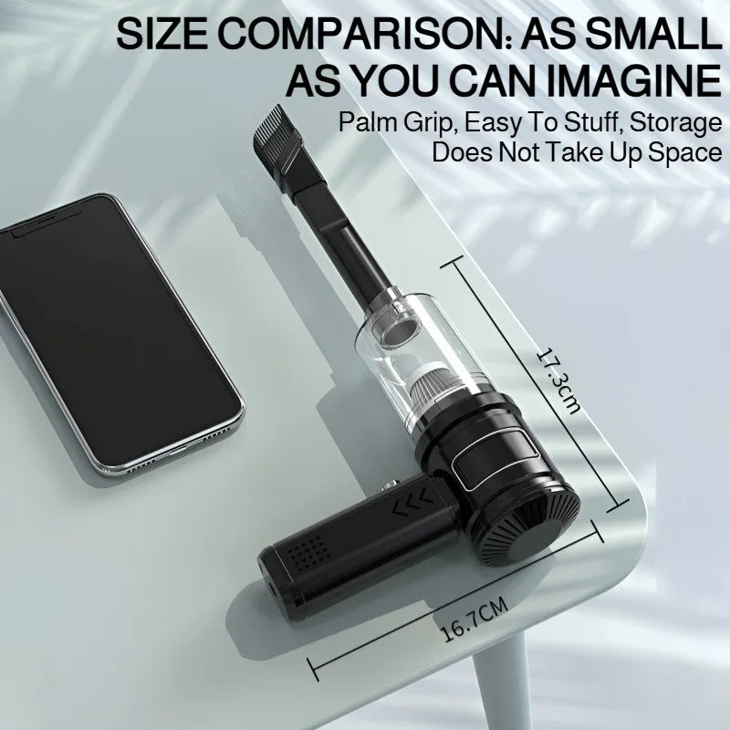 Wireless Rechargeable Car Vacuum Cleaner, Home & Car Dual Use Handheld Portable, High Power Strong Suction，Easy Clean for