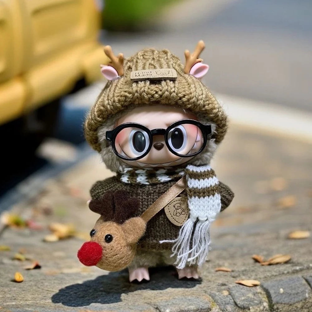 17cm Mini Plush Doll'S Clothes Outfit Accessories For Doll's V1 V2 Sweater Headband Set Clothing Gift,DIY Mini Clothes Dress