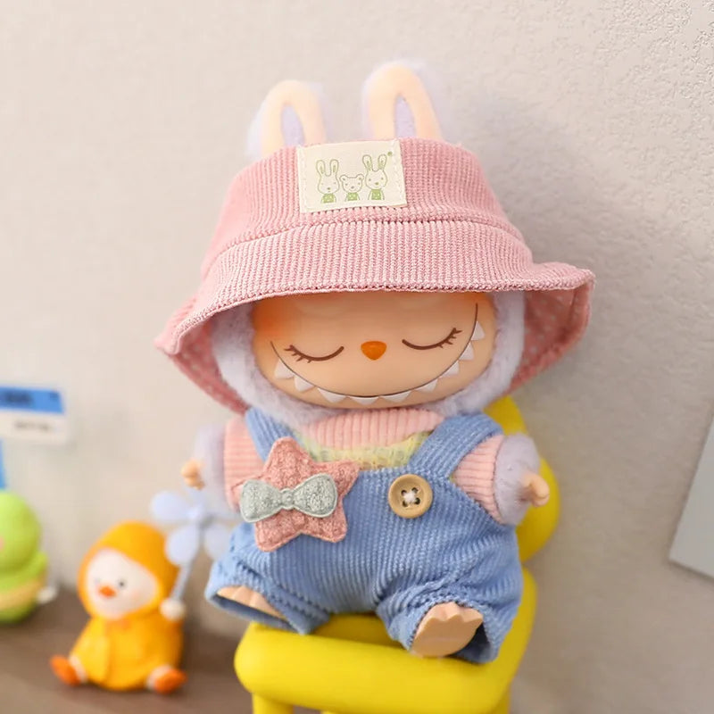 17cm Cute Mini Plush Doll'S Clothes Outfit Accessories For Korea Kpop Exo Labubu Idol Dolls Skirt Hat Clothing DIY Kids Gift
